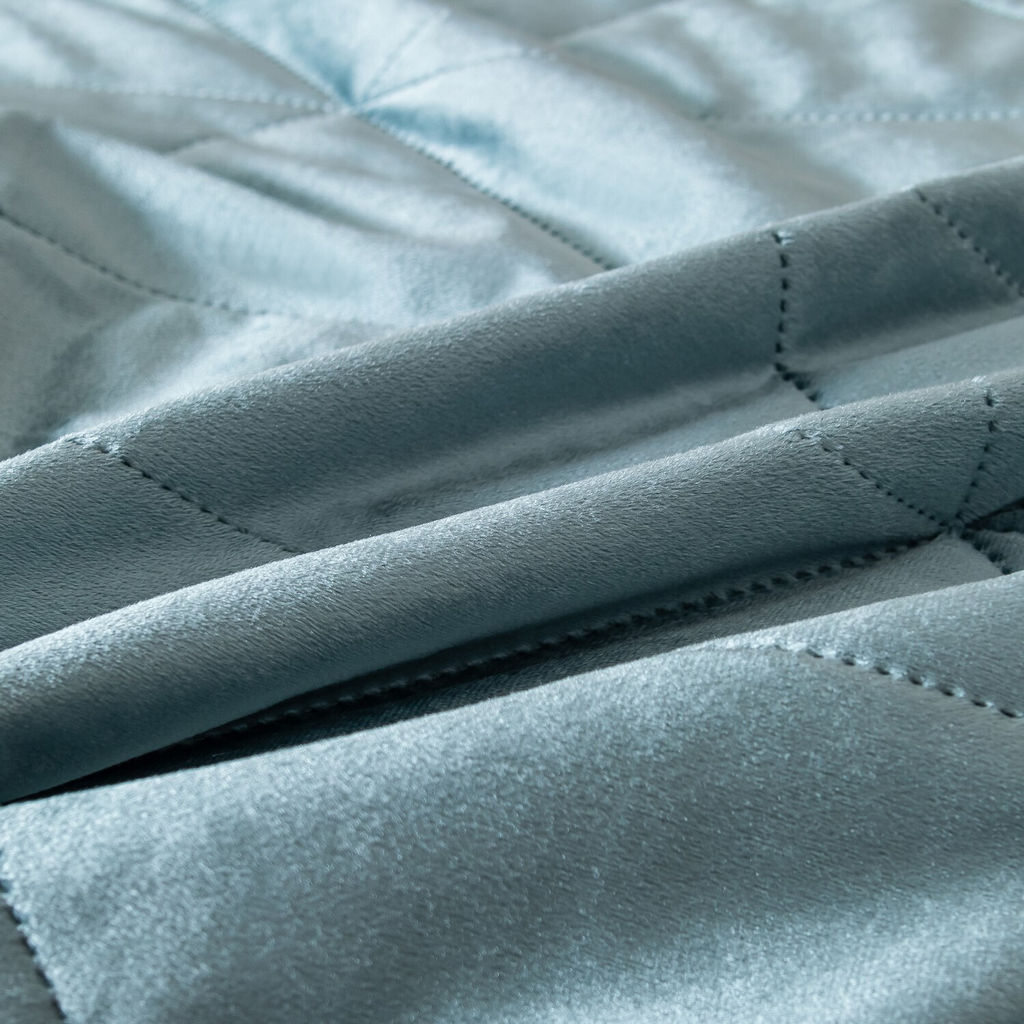 Велюровое покрывало в клетку и две наволочки OVL040 240*260 50-70 2 шт