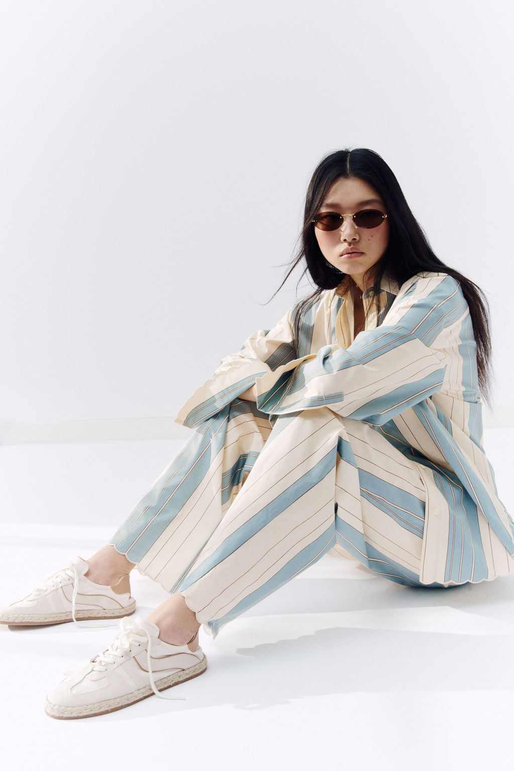 Loose-fit poplin trousers - H&m фото 5
