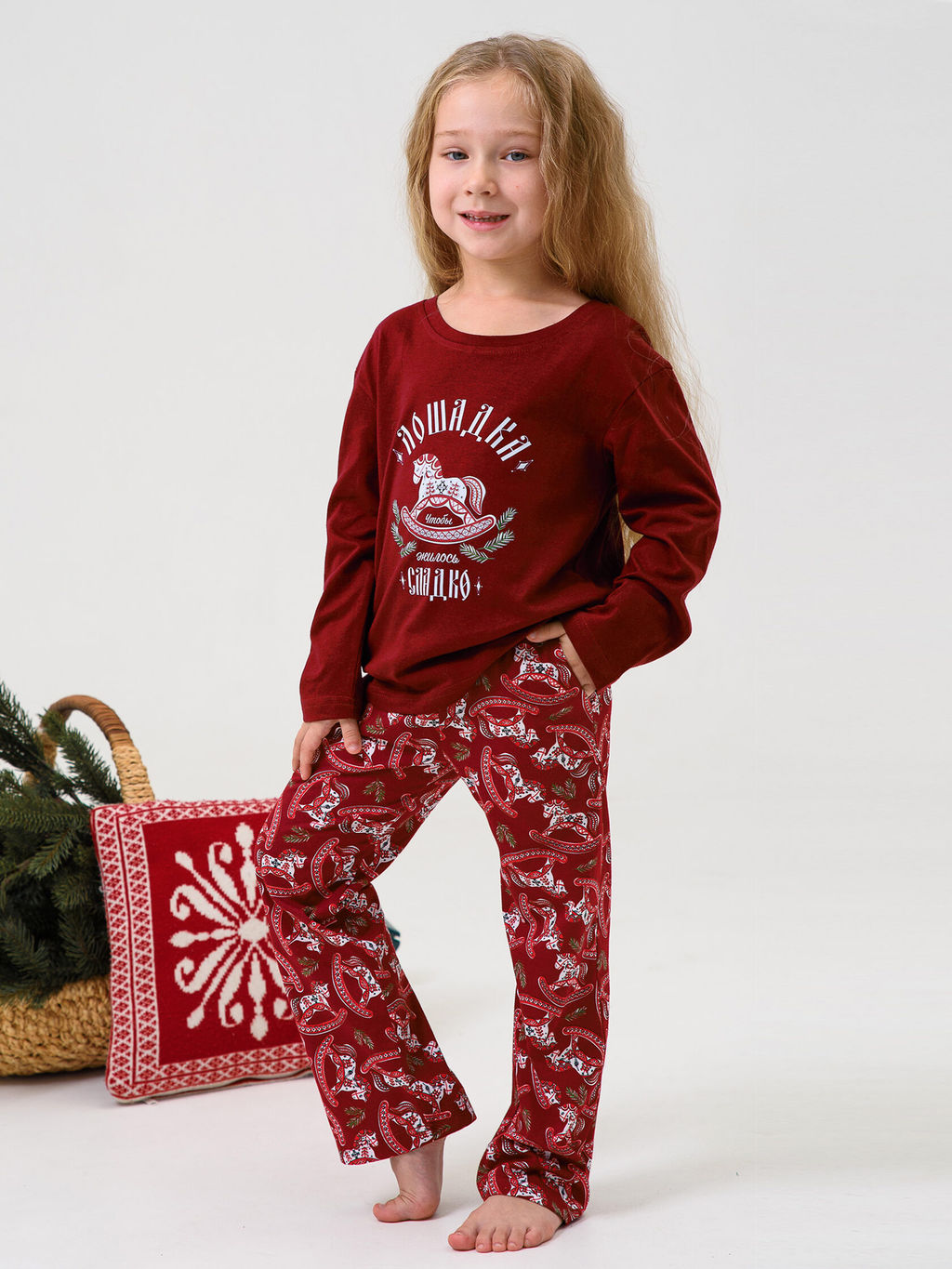 Пижама 100% хлопок женская Лошадка - Оптима фото 16