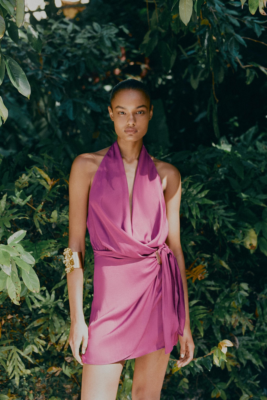 HALTER KNOT MINI DRESS - Zara фото 2