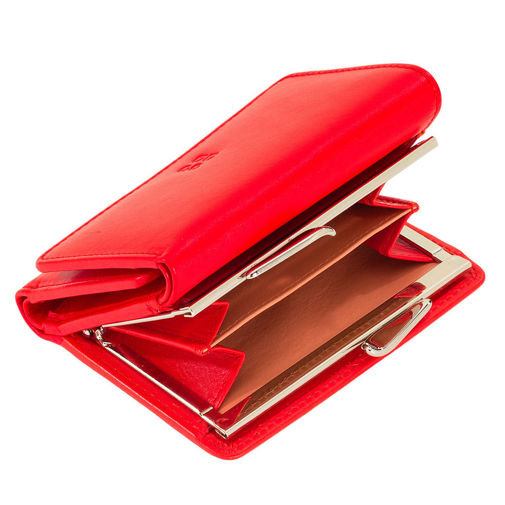 Итальянский женский кожаный кошелек DuDu серии Corsica | огненно-красный - Dudubags фото 6