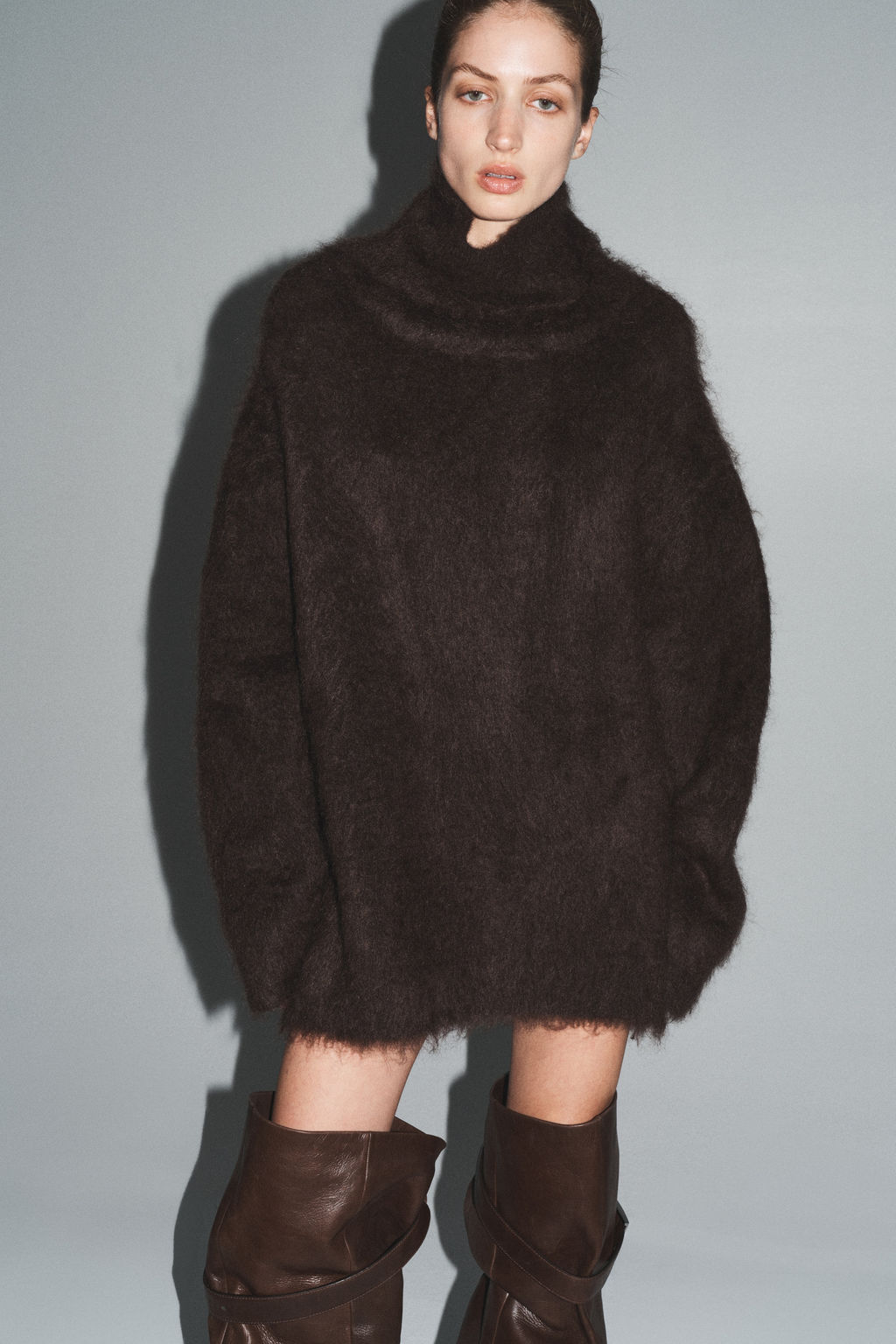 Jersey de cuello alto en mezcla de mohair - H&m фото 3