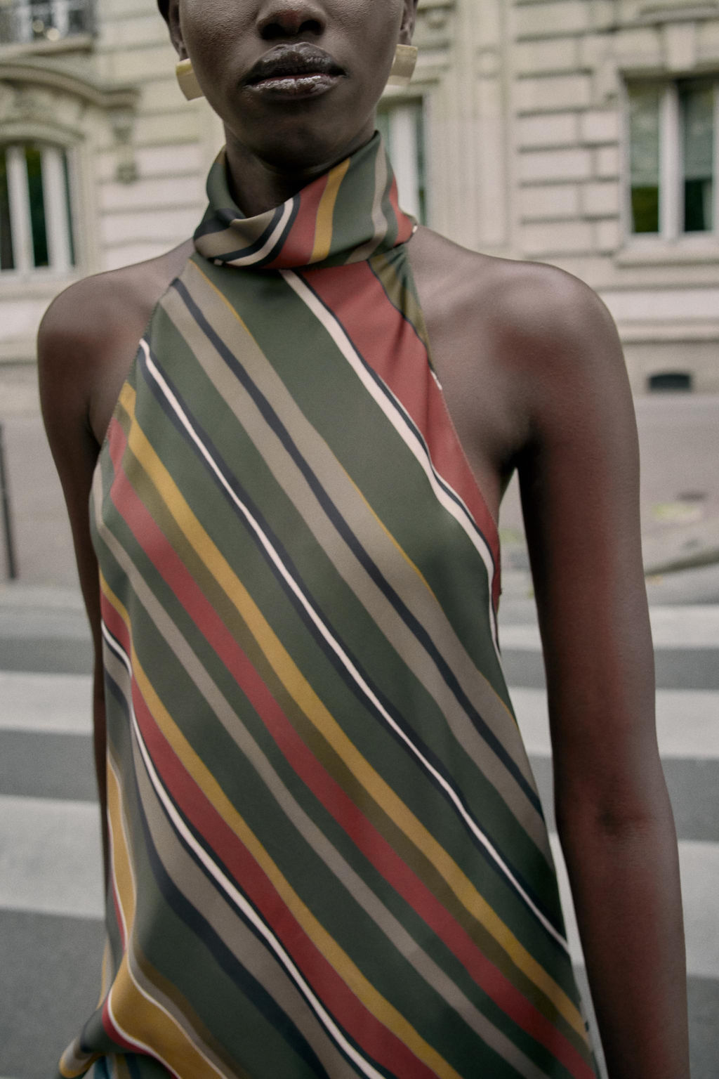 ASYMMETRIC STRIPED TOP - Zara фото 3