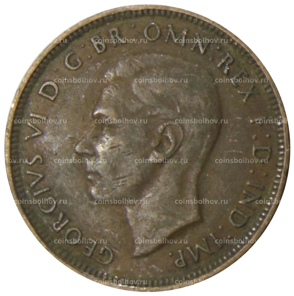 1/2 пенни 1938 года Австралия