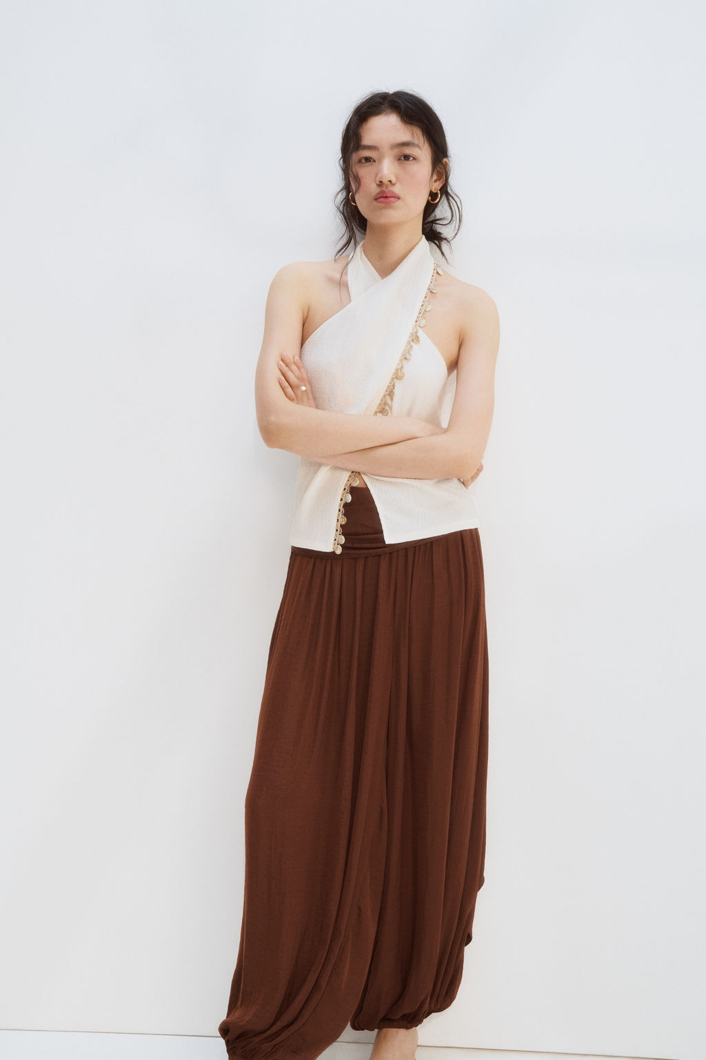 Top halter con detalles decorativos - H&m фото 3