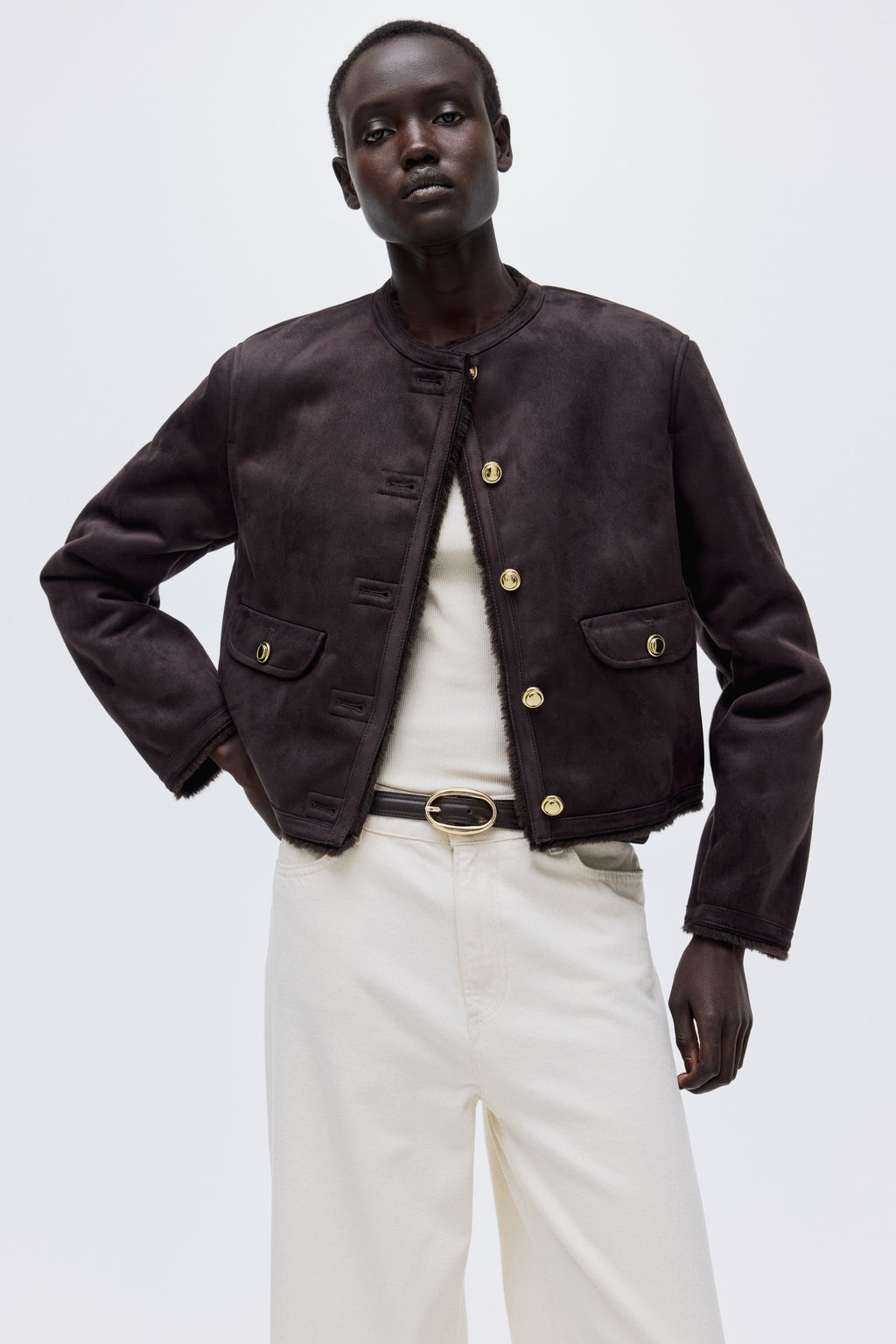 Chaqueta con forro de peluche - H&m фото 5