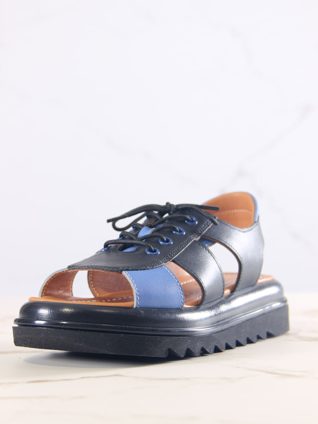 Босоножки EDART 2029.2525 bl. Черный синий+черный