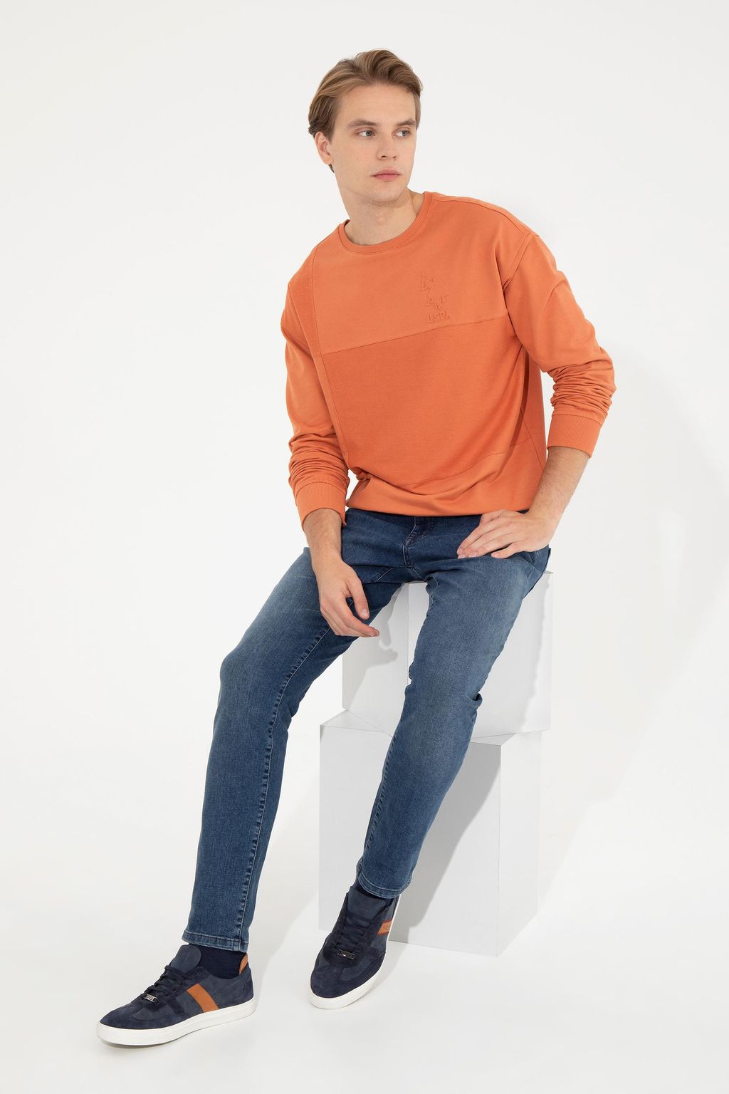 U. S. Polo Assn / Мужской свитшот с плиткой