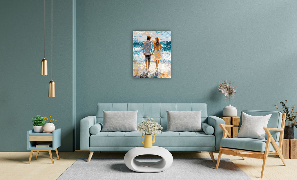 ФРЕЯ PNB/PL-343 Набор для раскрашивания по номерам 50 х 40 см В брызгах волн