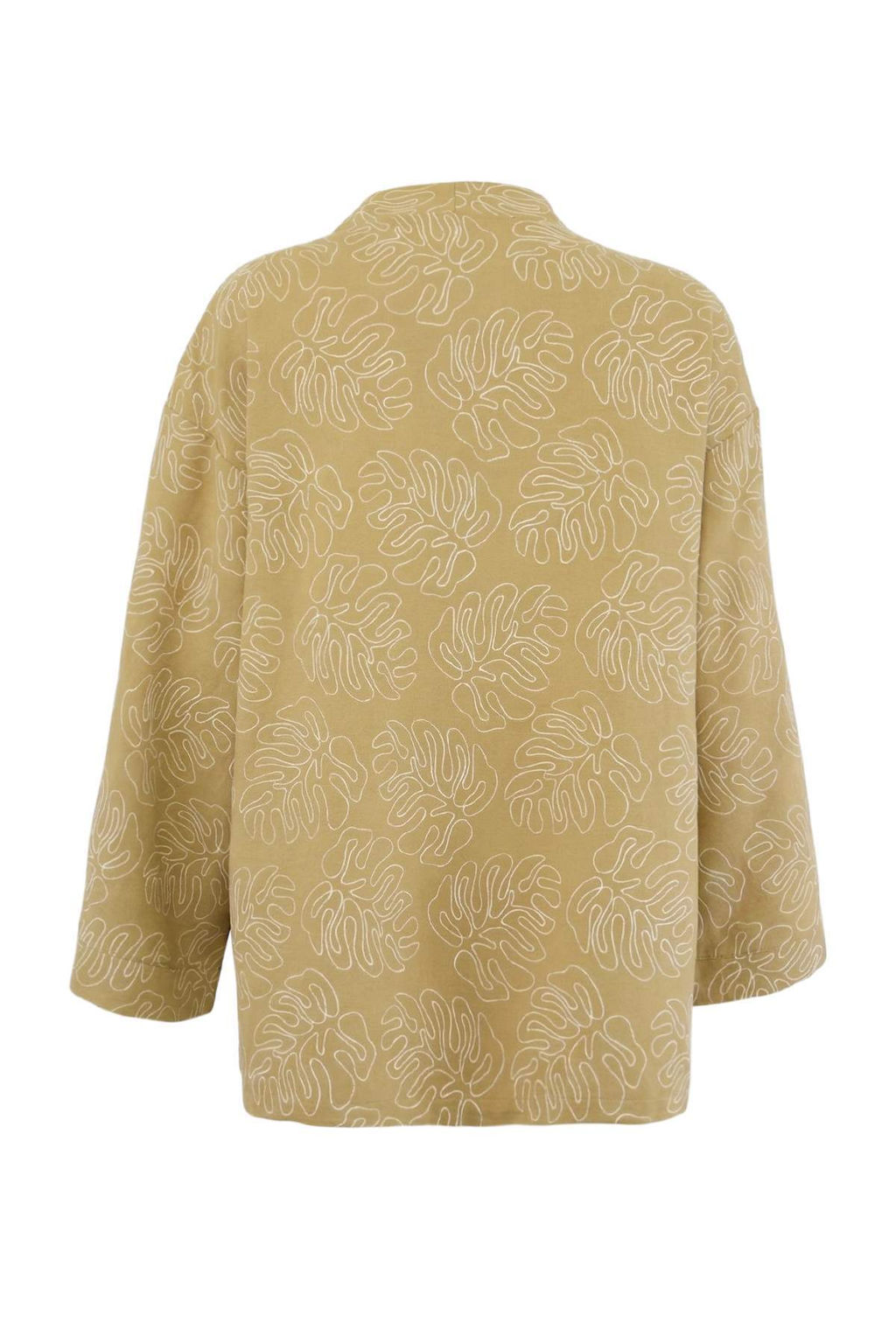 Ekru Dokuma Cicek Desen Islemeli Midi Plaj Kimono&Kaftan TBESS25KM00030 - Trendyolmilla фото 8