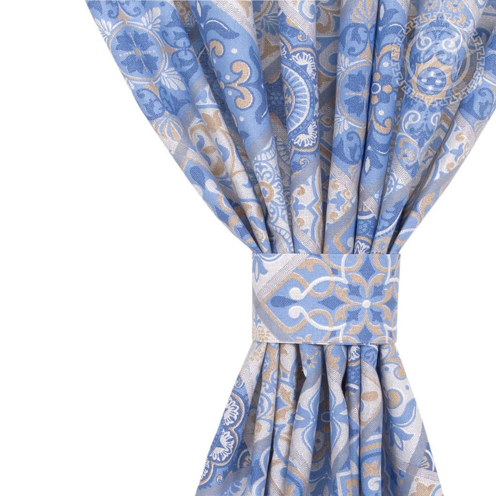 Шторы для кухни с подхватом Сицилия 145*180/Шторы: 2 шт.- 145*180, подхваты: 2 шт. Шторы "АРТ ДИЗАЙН" для кухни