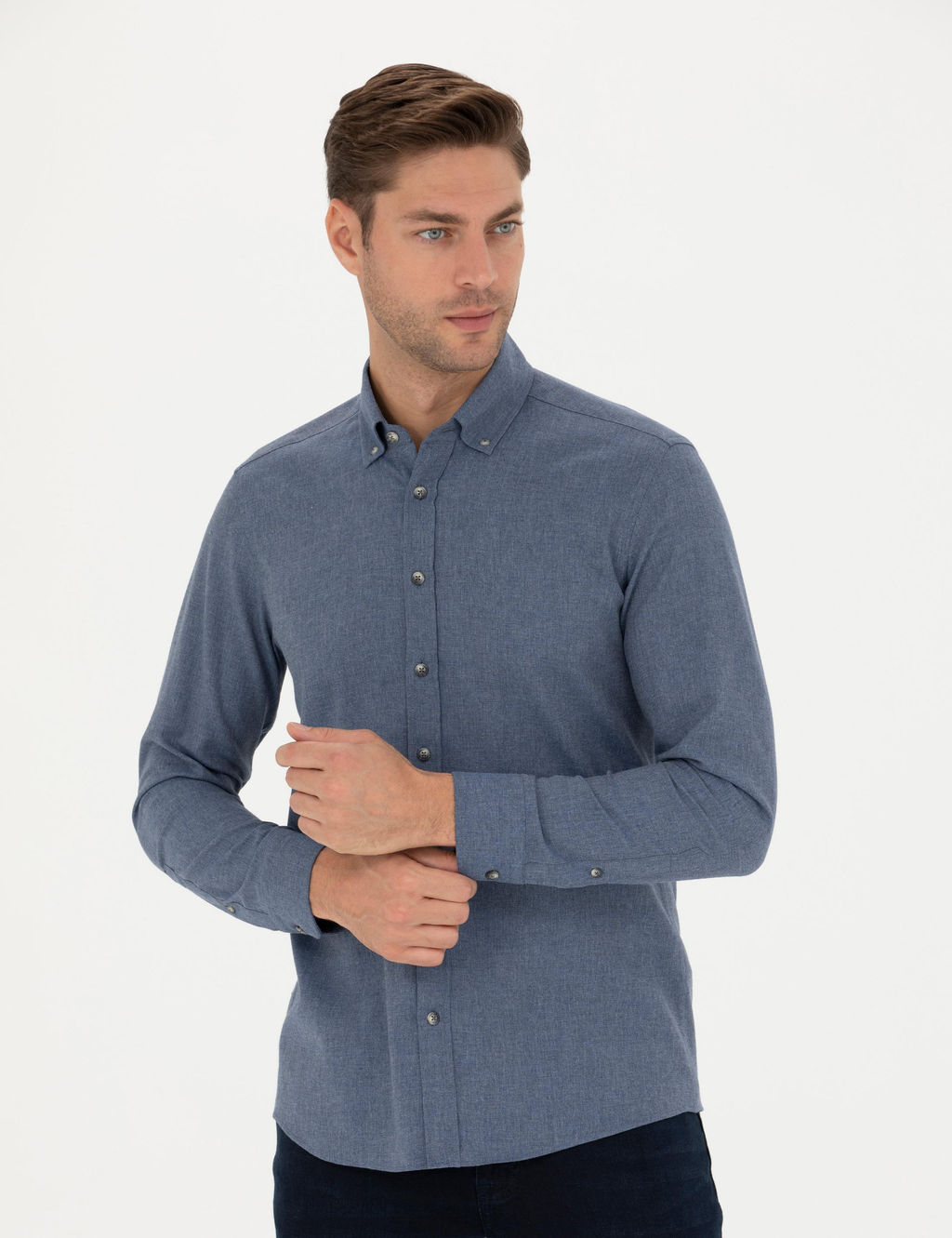 Saks Slim Fit Uzun Kollu G_mlek