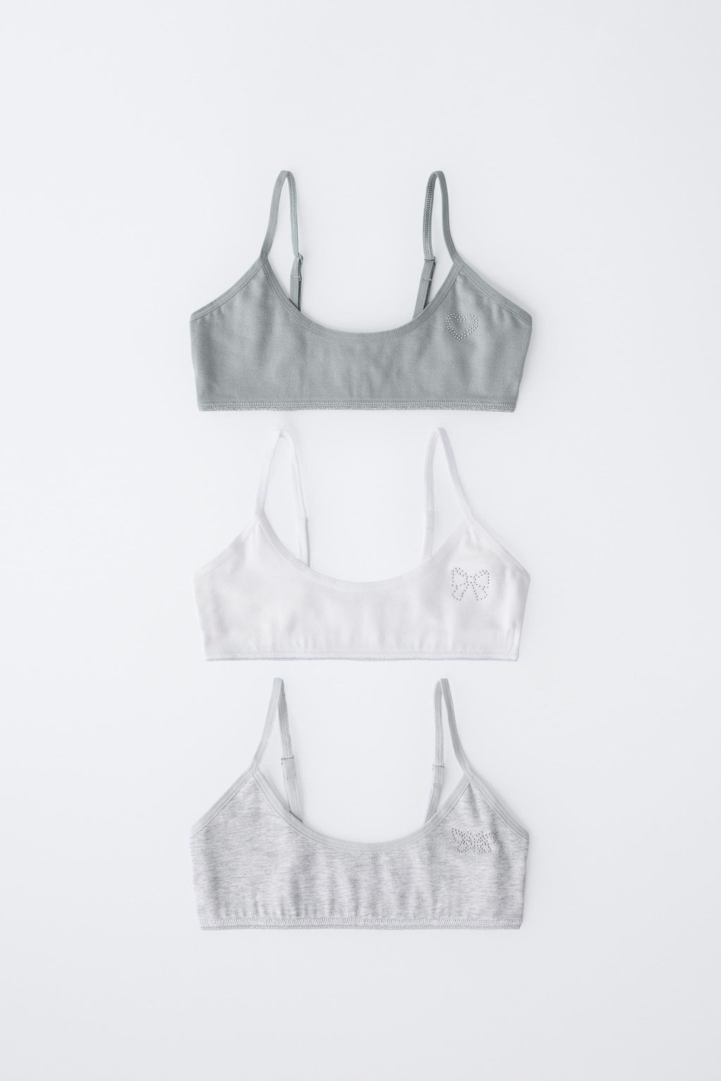 AGES 9-14 / THREE-PACK OF RHINESTONE SHAPED TOPS - Zara фото 4