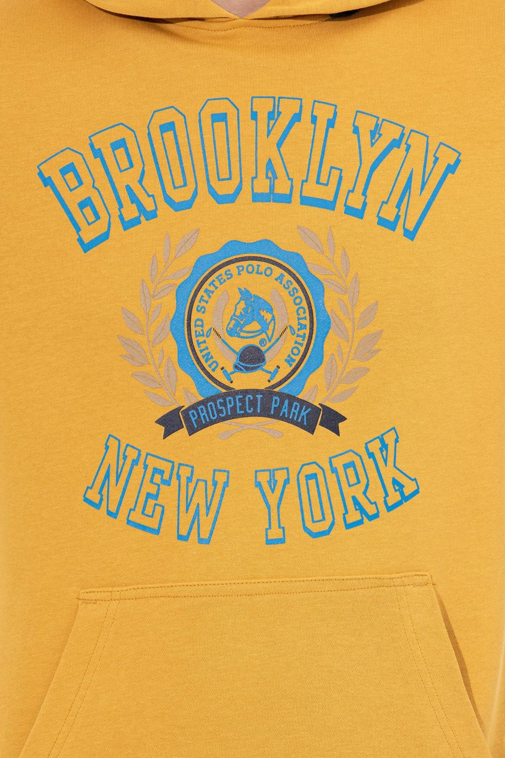Мужская толстовка с капюшоном цвета шафрана - U.s. polo assn фото 6