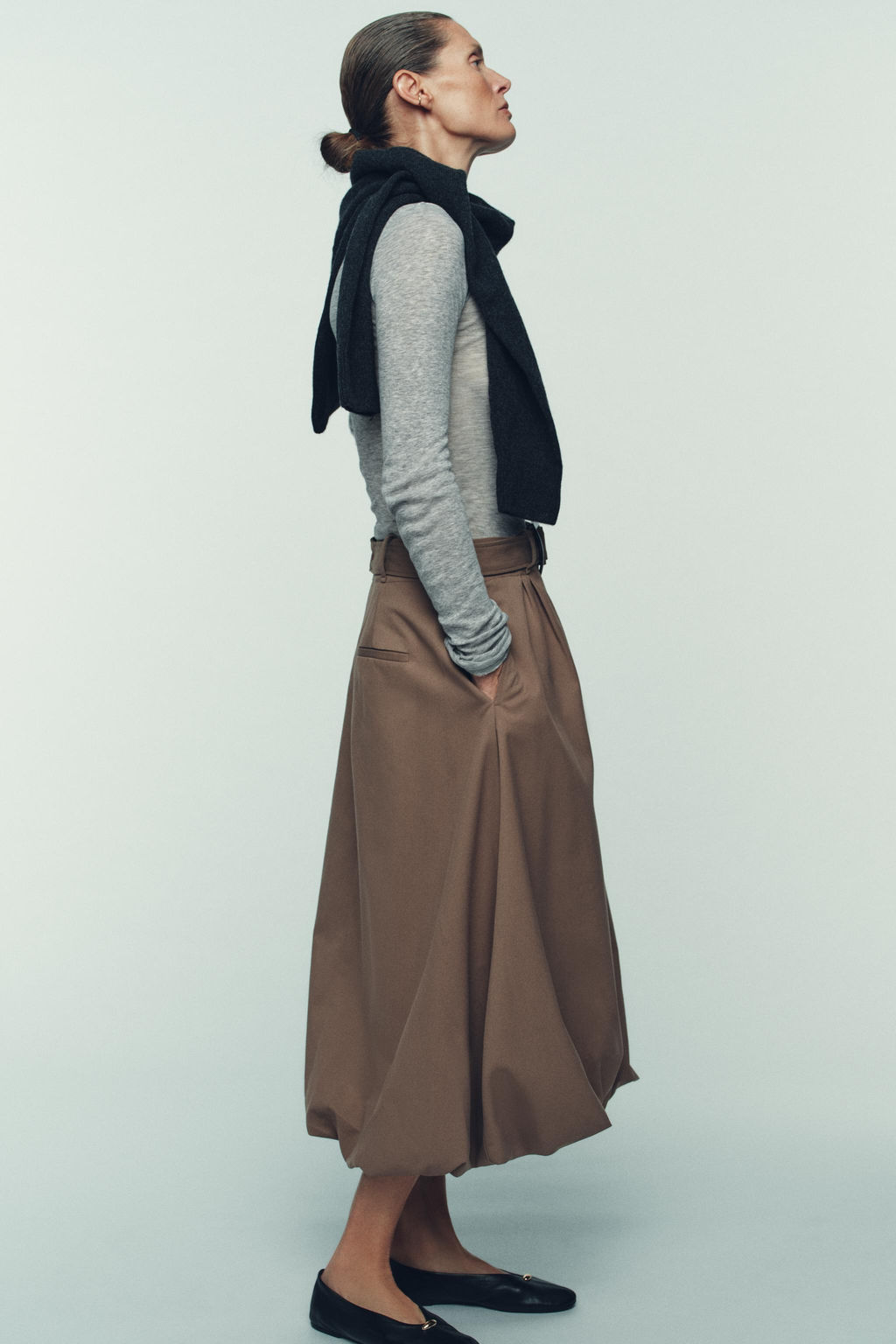MIDI BALLOON SKIRT WITH BELT - Zara фото 15