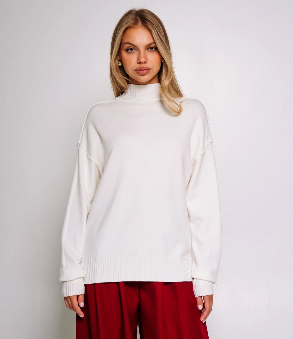 Джемпер #КТ9196, белый