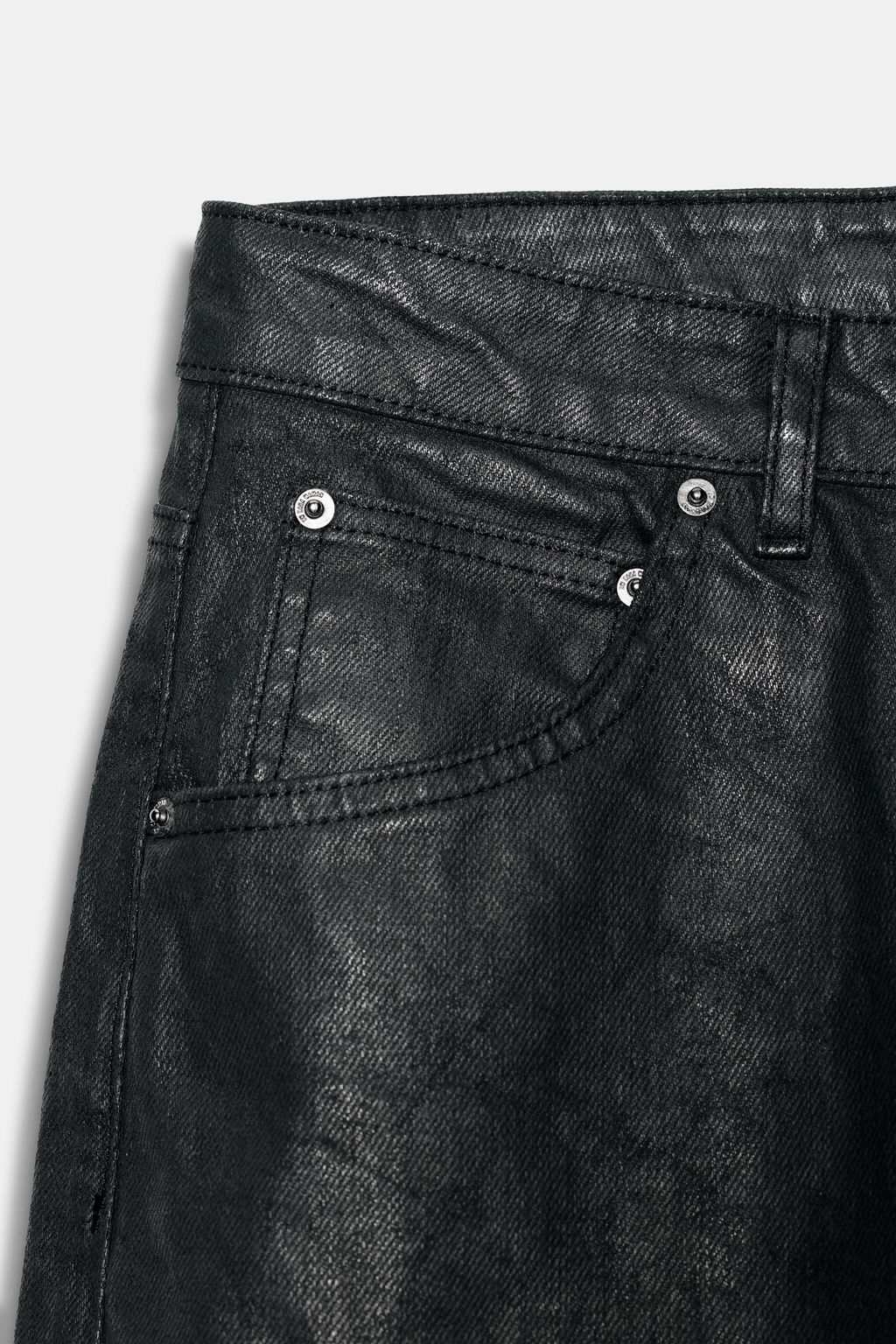 ZW COLLECTION CRACKLED LOW-RISE BARREL JEANS - Zara фото 8