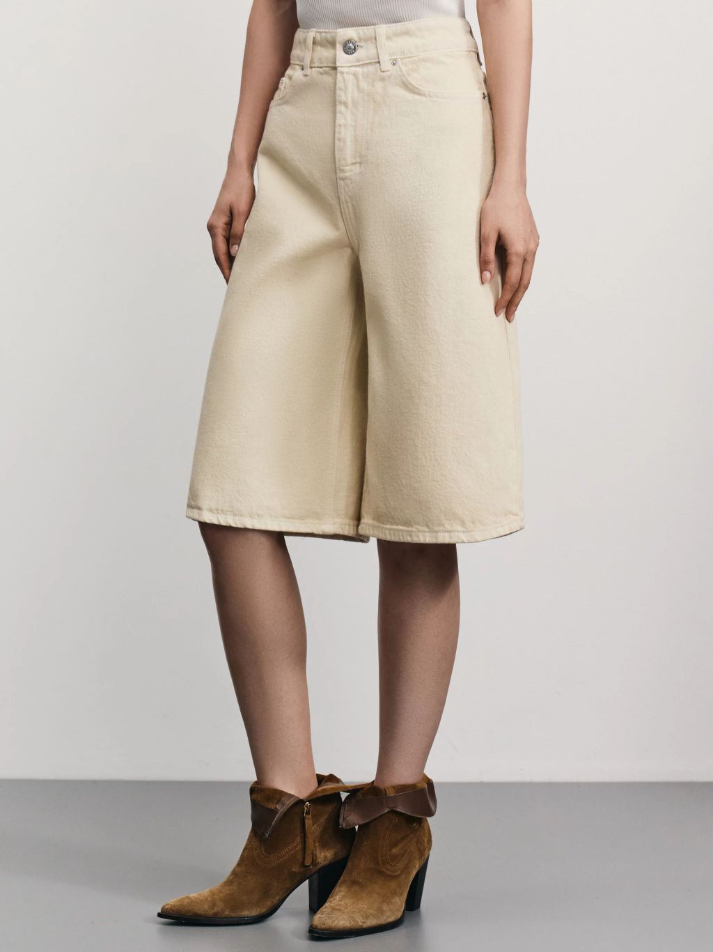 Джинсовые шорты бермуды / Zarina  фото 3