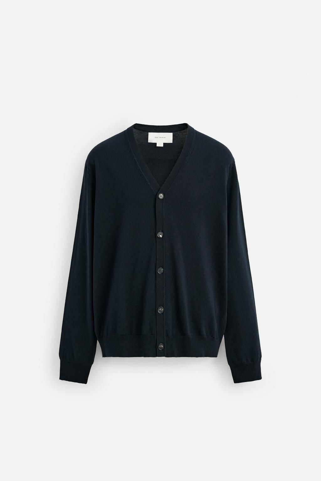 COTTON - WOOL CARDIGAN - Zara фото 7