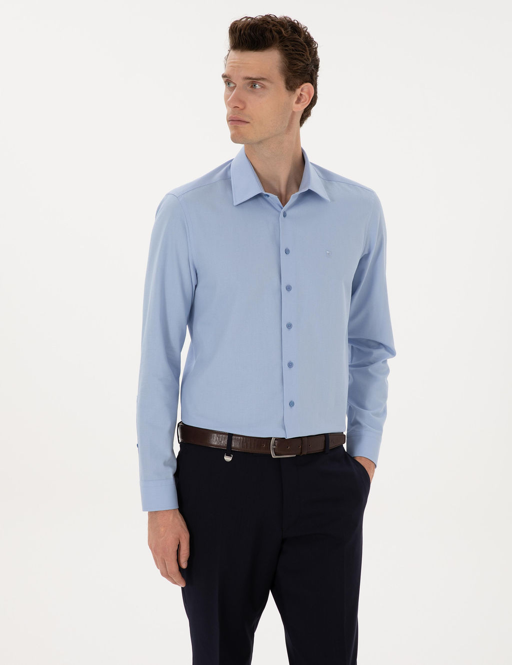 Mavi Slim Fit Uzun Kollu G_mlek - Pierre cardin фото 3