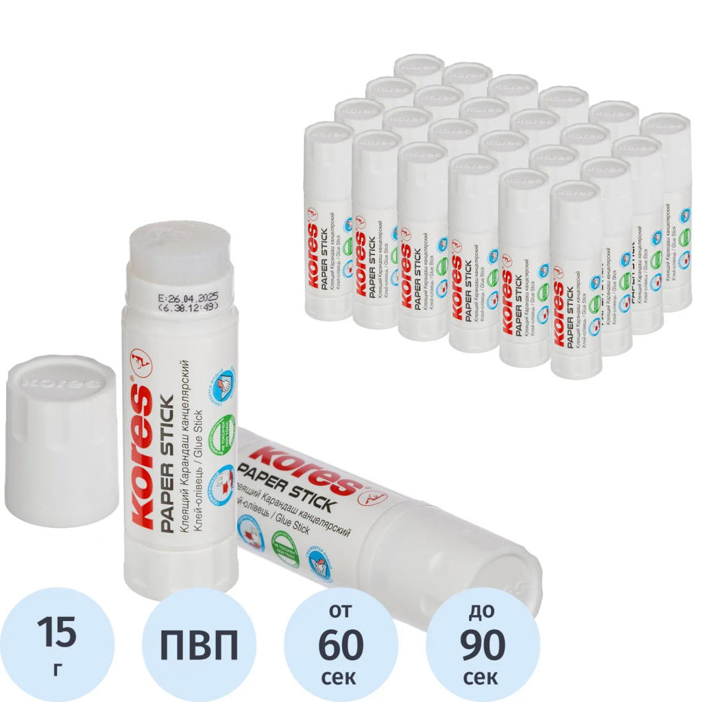 Клей-карандаш 15г KORES Paper Stick  фото 2