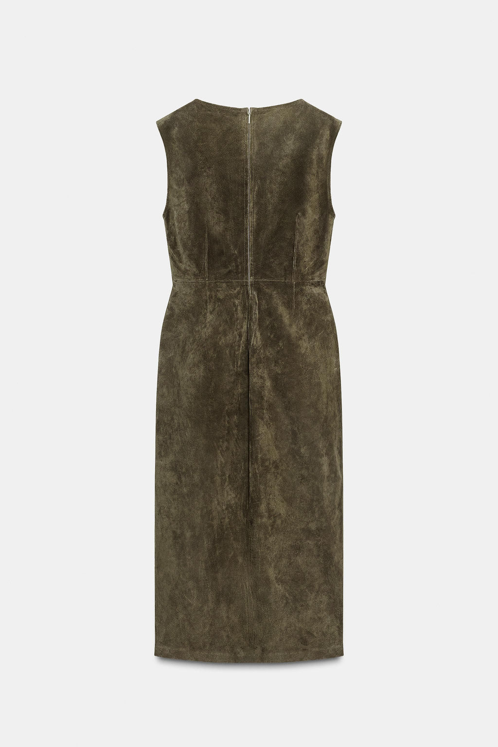 100% LEATHER MIDI DRESS - Zara фото 7