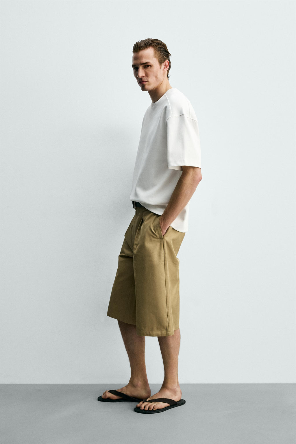 SUDADERAI NTERLOCK RELAXED FIT / Blanco - Zara фото 4