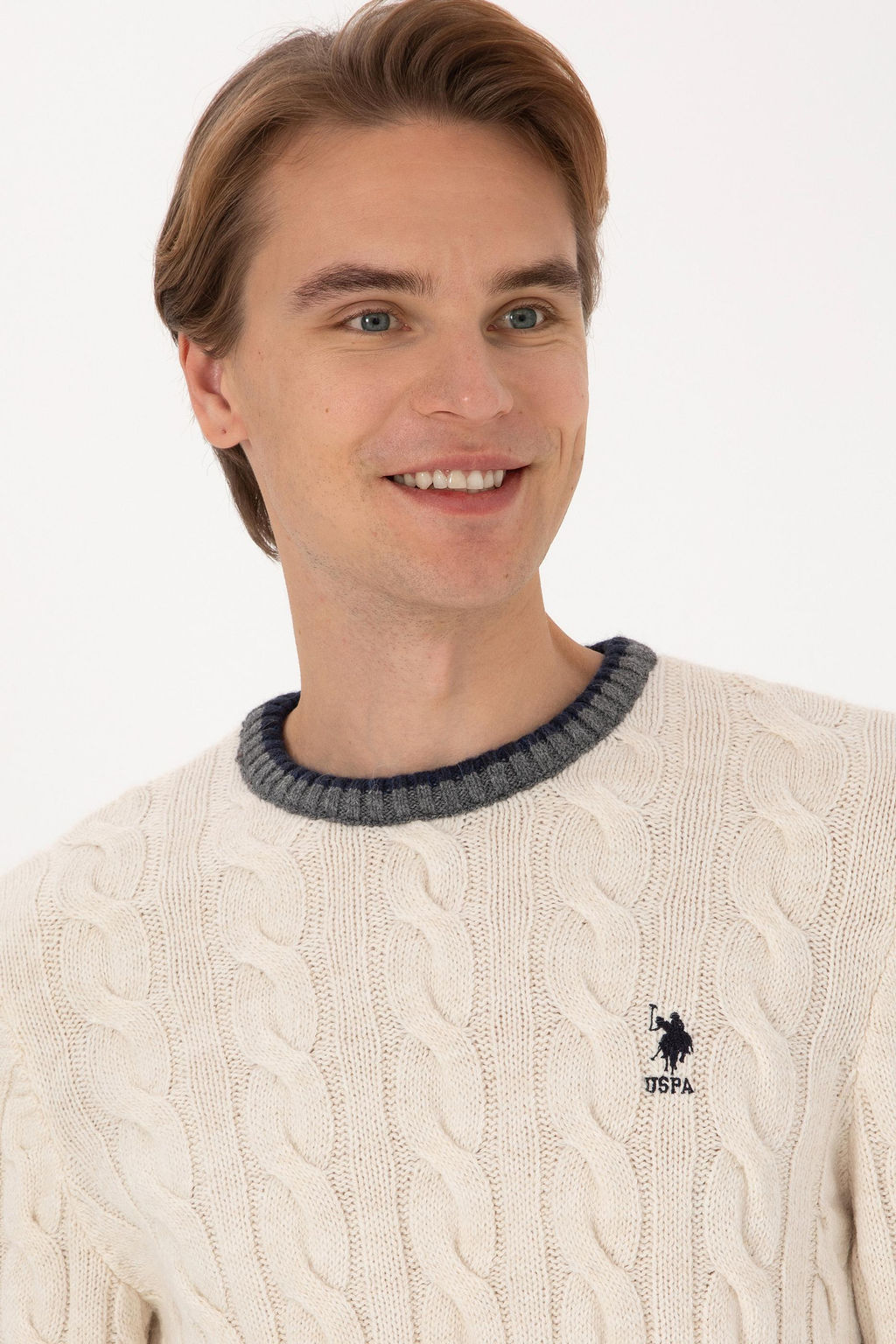 Erkek Krem Kazak - U.s. polo assn фото 2