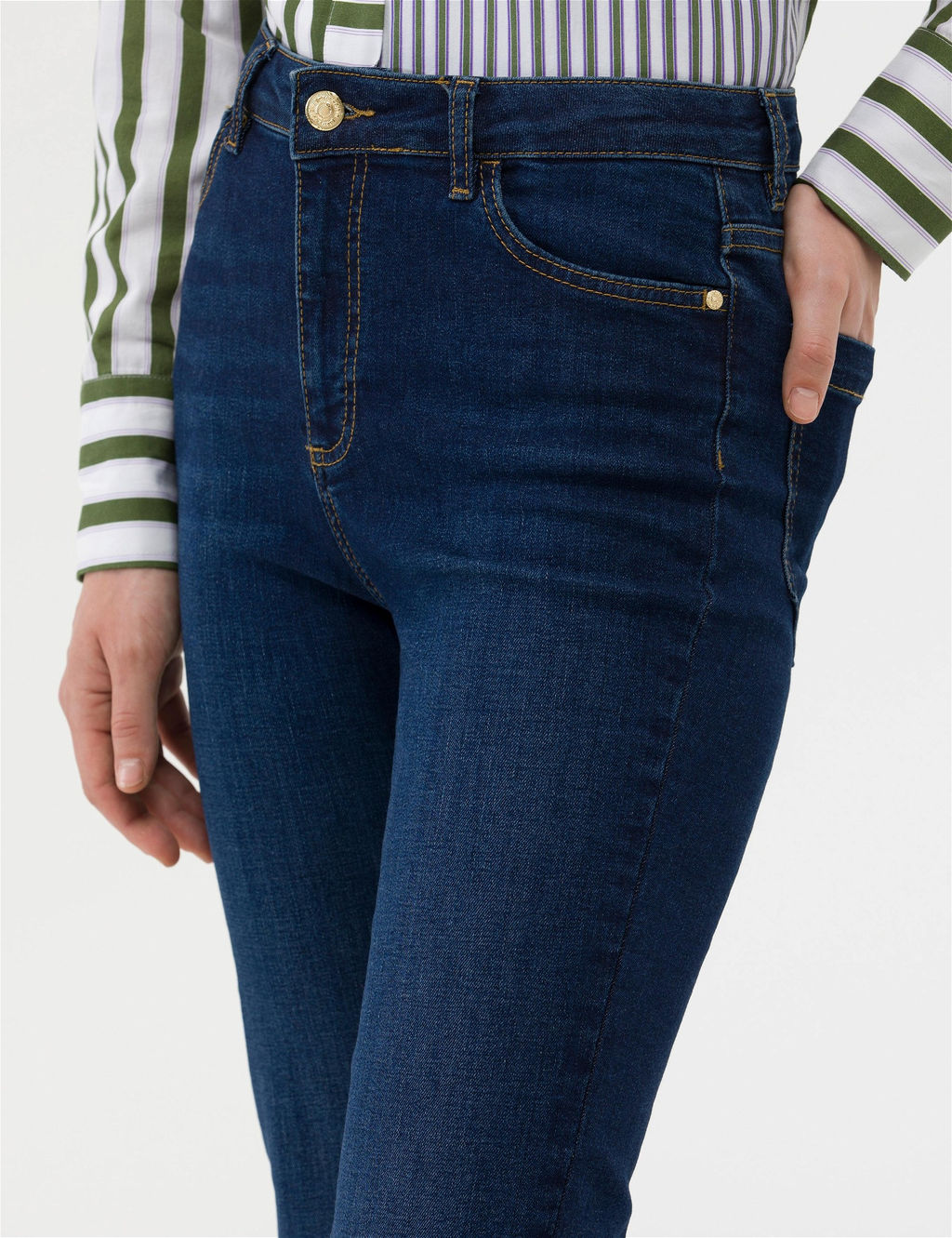 Koyu _ndigo Slim Strong Jean Pantolon - Pierre cardin фото 5