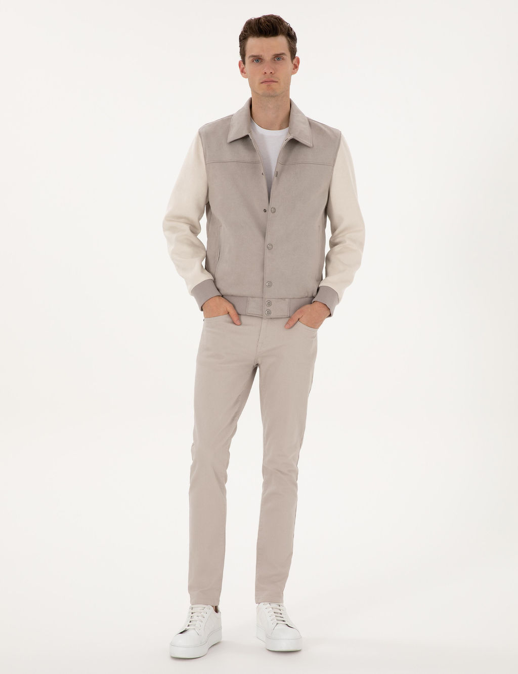 Gri Suni Deri Ceket - Pierre cardin фото 4