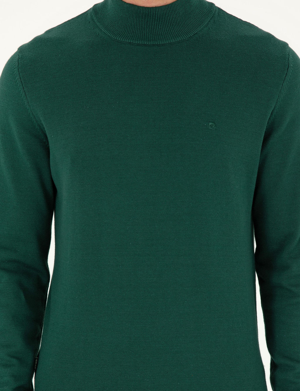 Ye_il Slim Fit Yar_m Bal_k__ Yaka Basic Triko Kazak - Pierre cardin фото 6