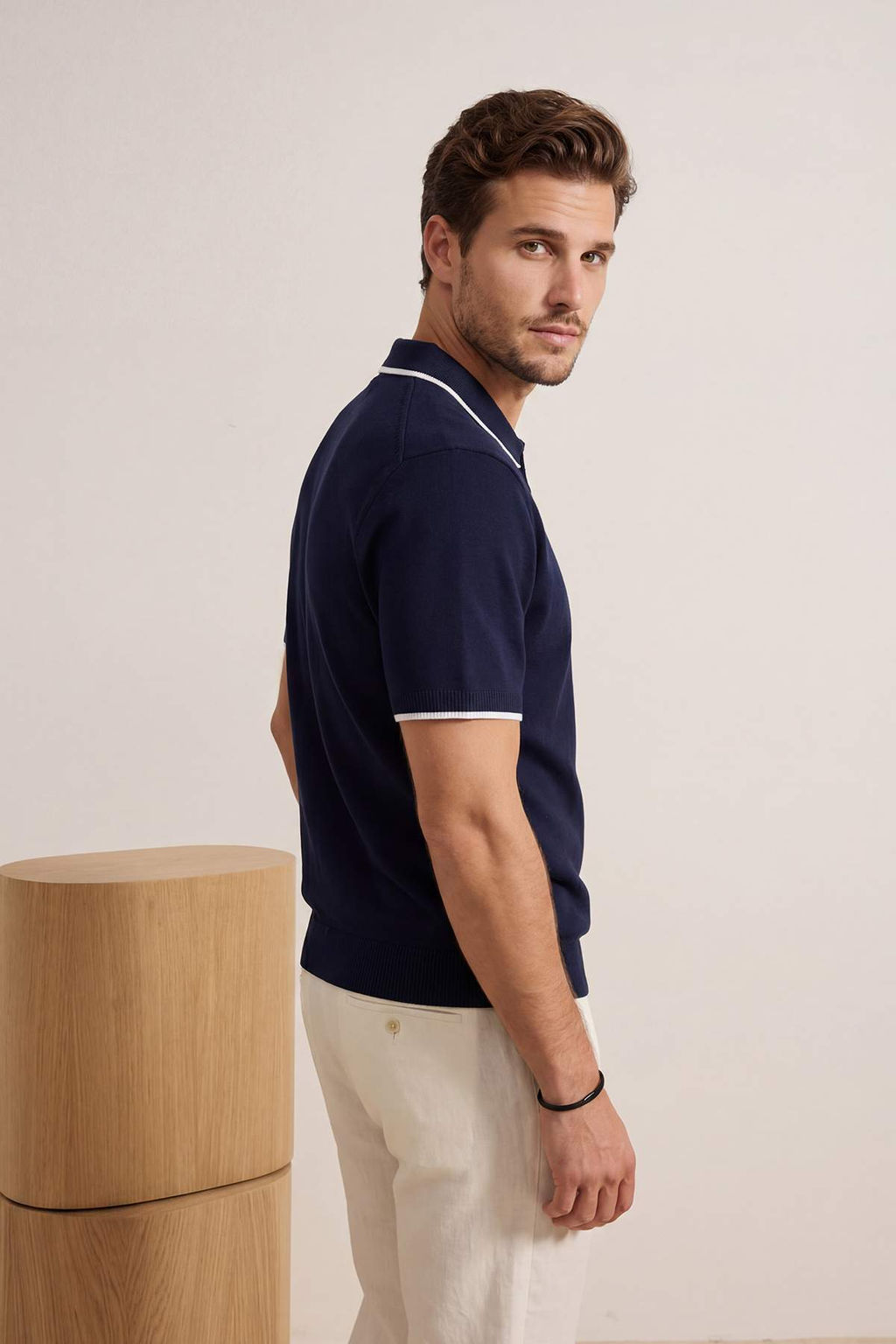 Lacivert Regular Polo Yaka Duz Polo Yaka T-shirt TMNSS26PO00026 - Trendyolmilla фото 13