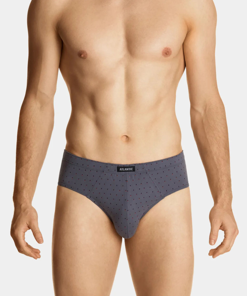 3MP-100 Трусы классика Small moons - набор 3 шт. темно-синий + красный + темно-голубой - Atlantic фото 9