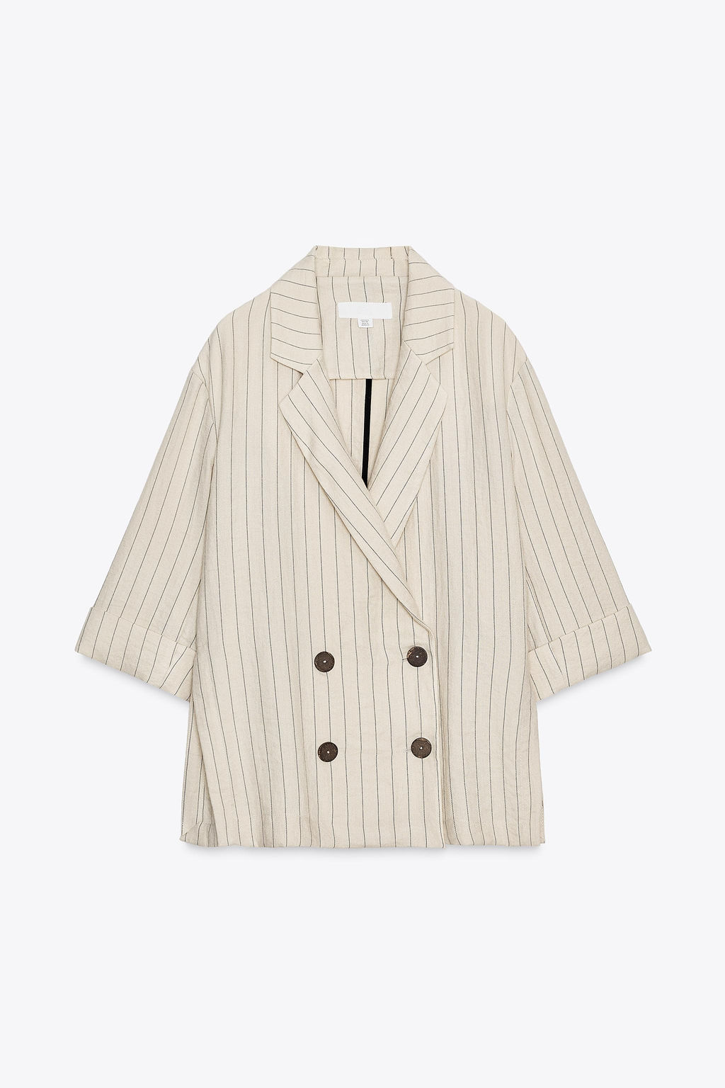 STRIPED DOUBLE-BREASTED BLAZER - Zara фото 12