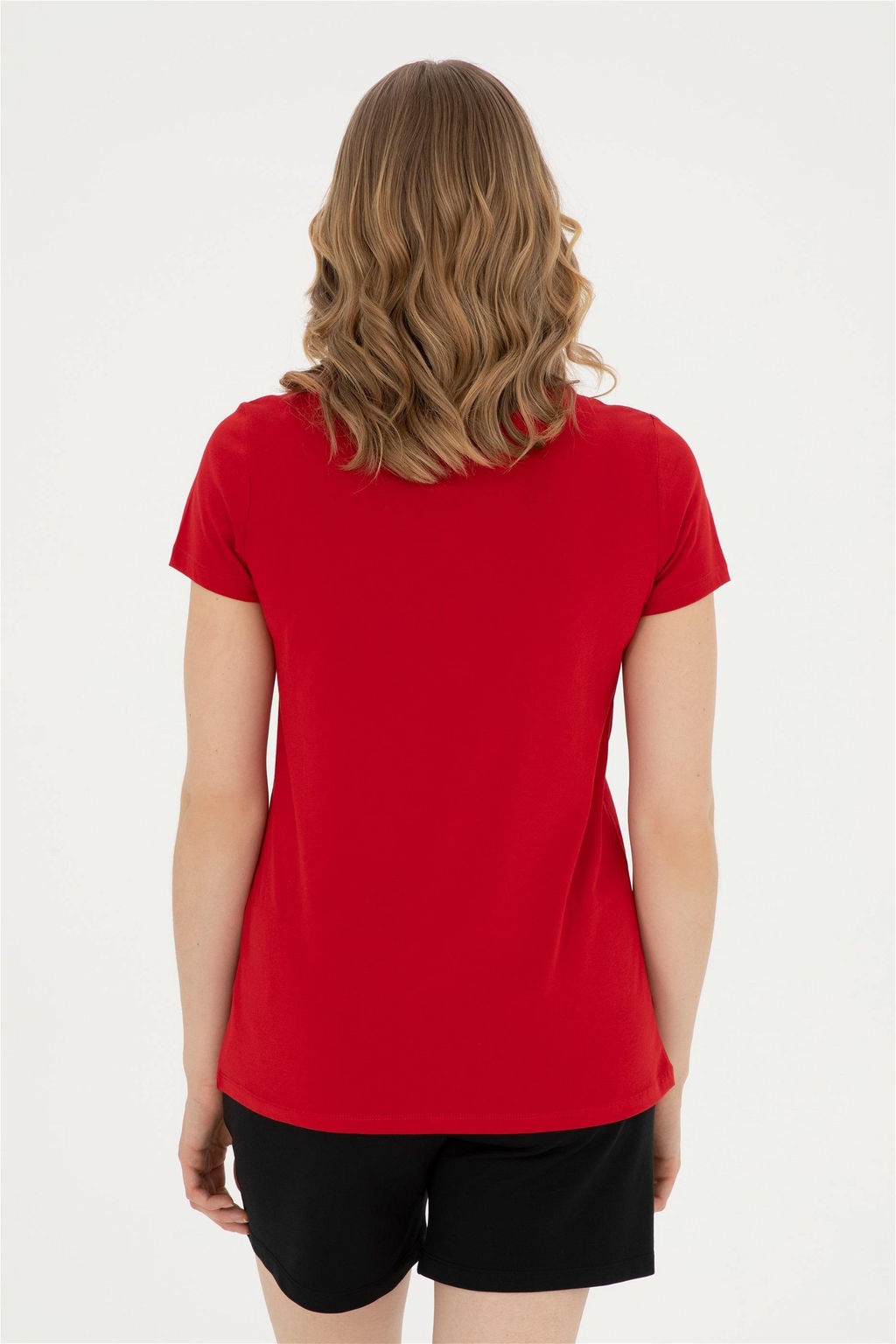 U. S. Polo Assn / Женская красная базовая футболка - U.s. polo assn фото 5