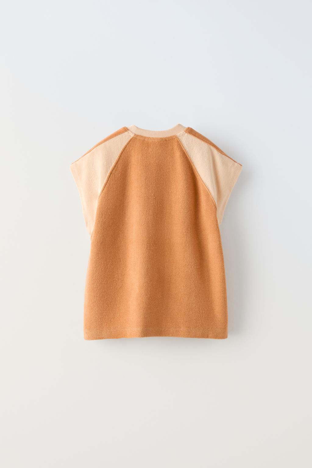 KONTRAST ETIKETLI HAVLU KUMAS T-SHIRT - Zara фото 2