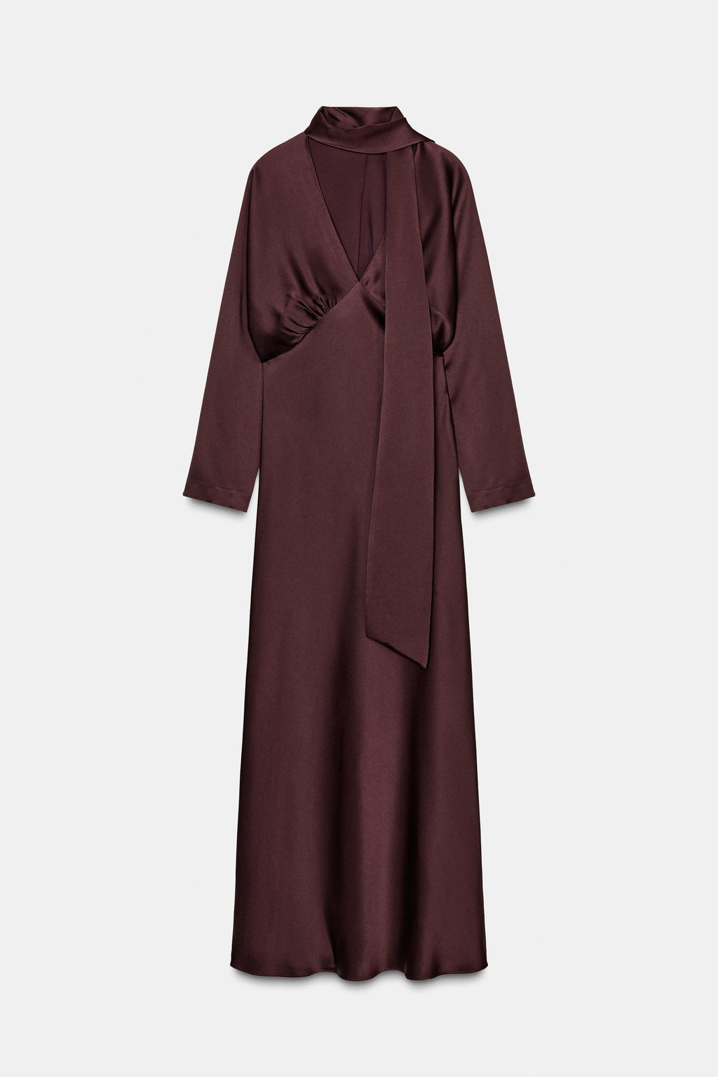 LIMITED EDITION ZW COLLECTION SATIN SCARF DRESS - Zara фото 4
