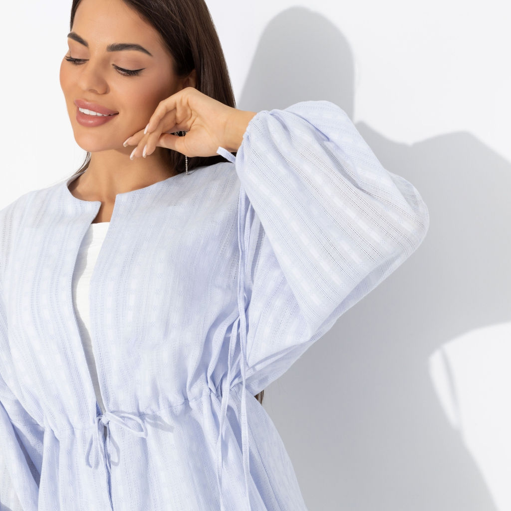 Костюм с юбкой из хлопка Цвет нежности (sky) - Charutti фото 3