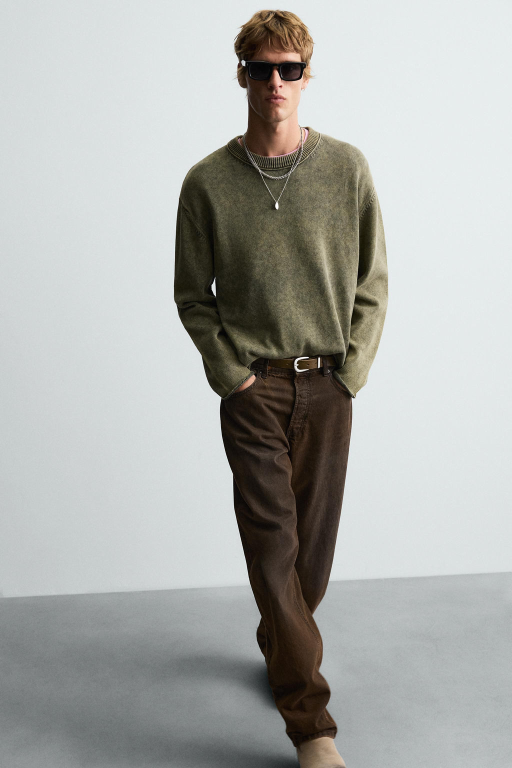 WASHED COTTON SWEATER - Zara фото 6