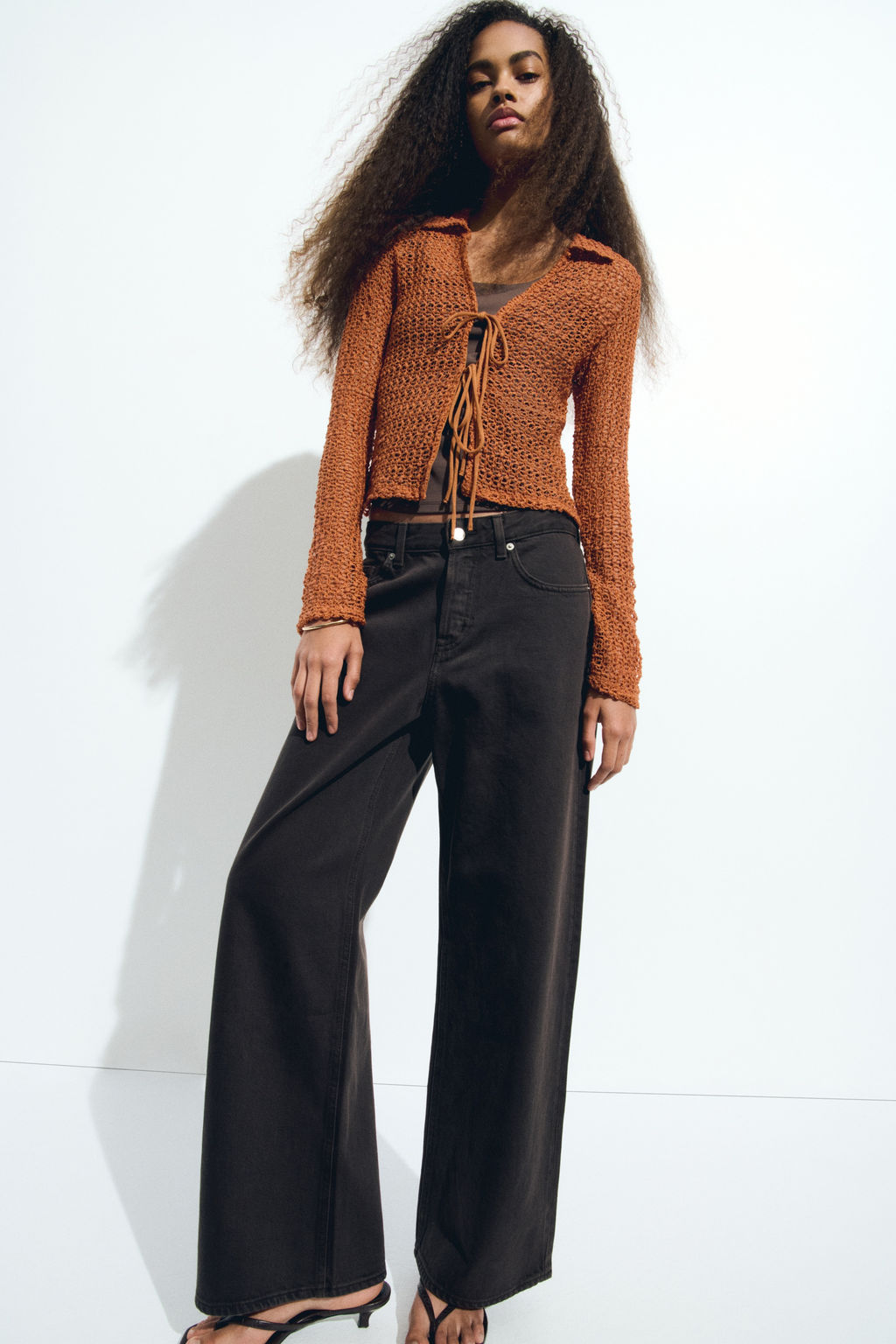 Top en punto calado con lazadas - H&m фото 2