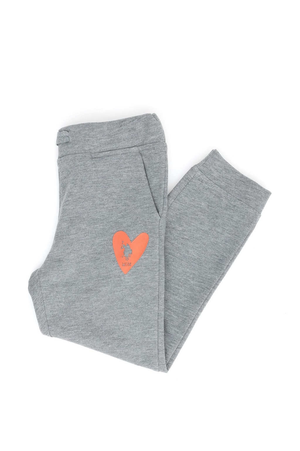 Серые меланжевые спортивные штаны для девочек Неожиданная скидка в корзине - U.s. polo assn фото 3