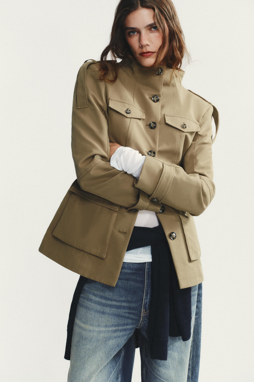JACKET WITH SHOULDER TABS AND POCKETS - Zara фото 2