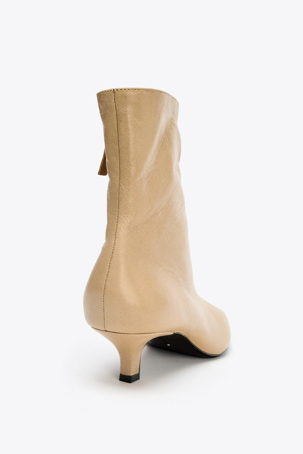 LEATHER HEELED ANKLE BOOTS - Zara фото 7