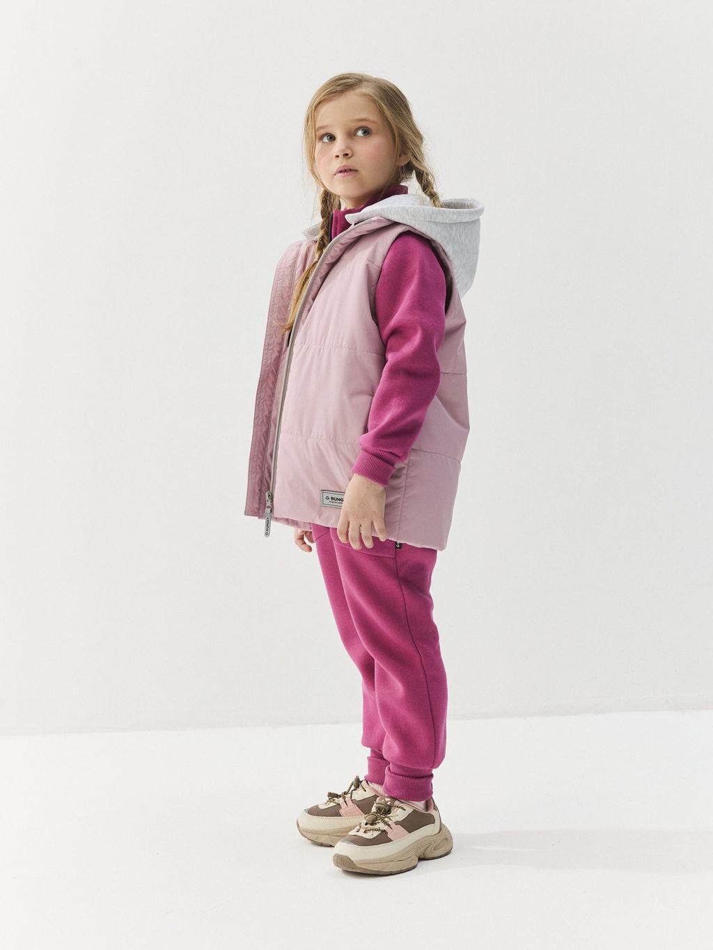 Жилет на молнии с капюшоном Роза - Bungly фото 3
