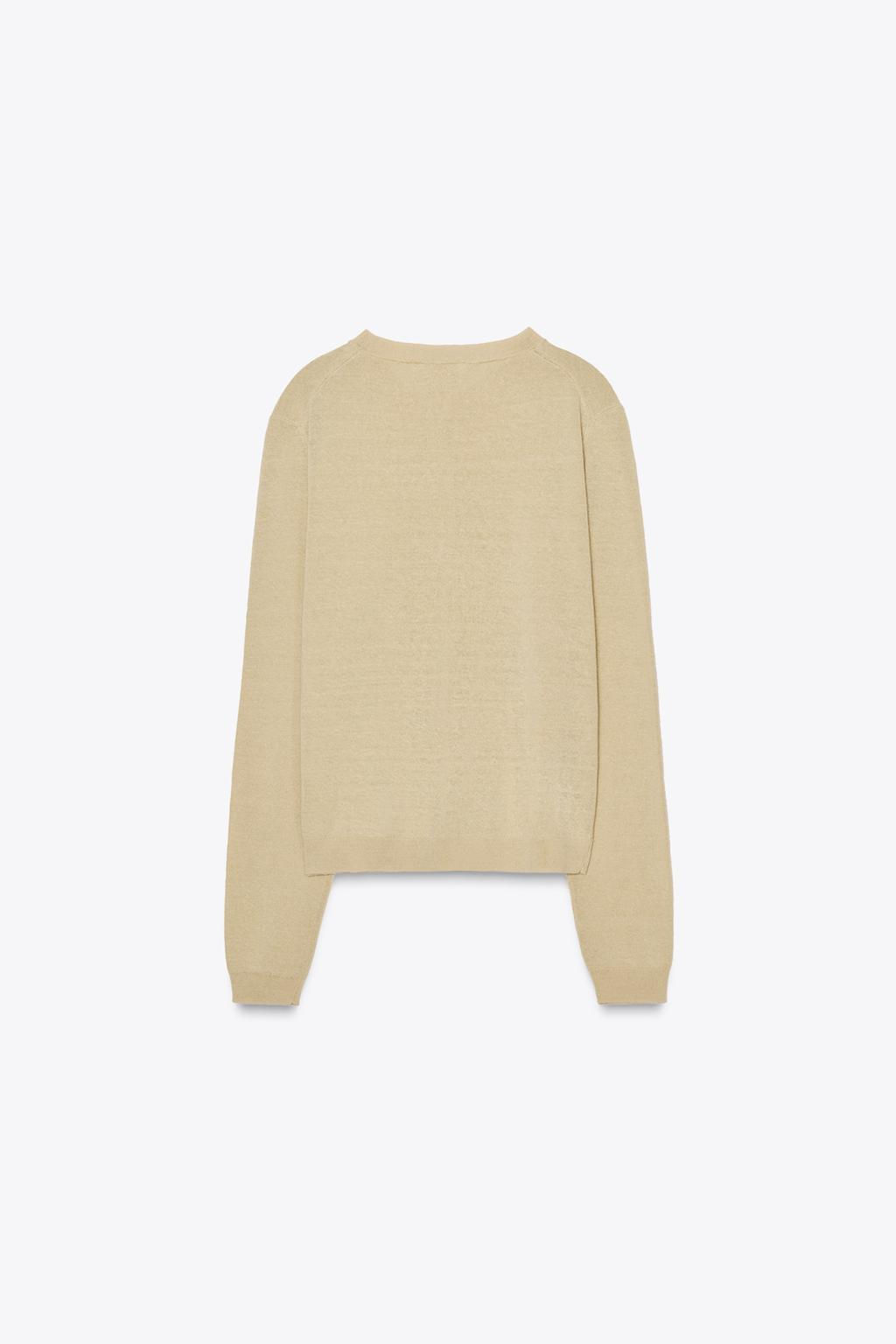 LINEN BLEND CARDIGAN - Zara фото 5