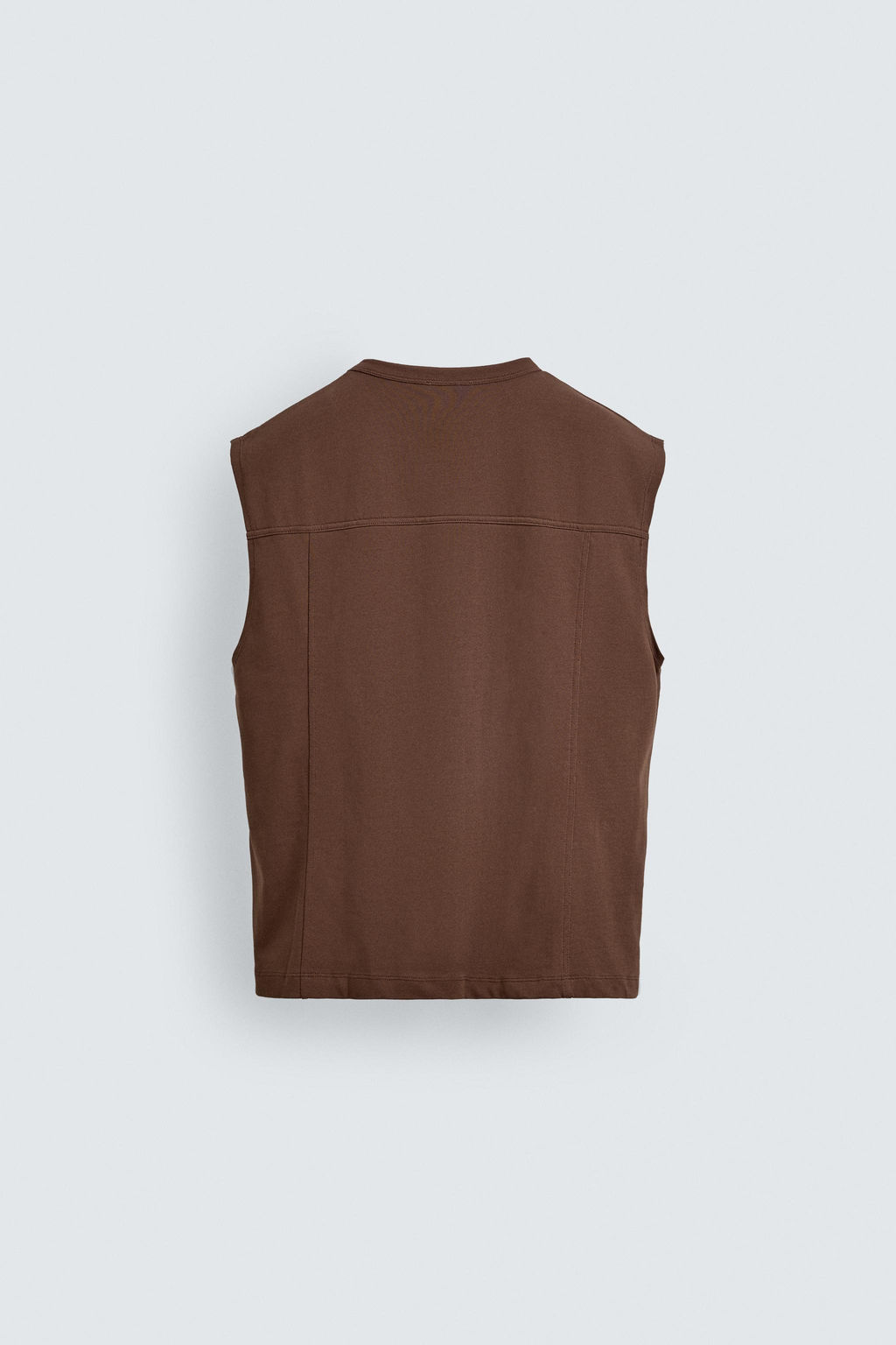 CAMISETA TANK RELAXED FIT / Marr?n oscuro