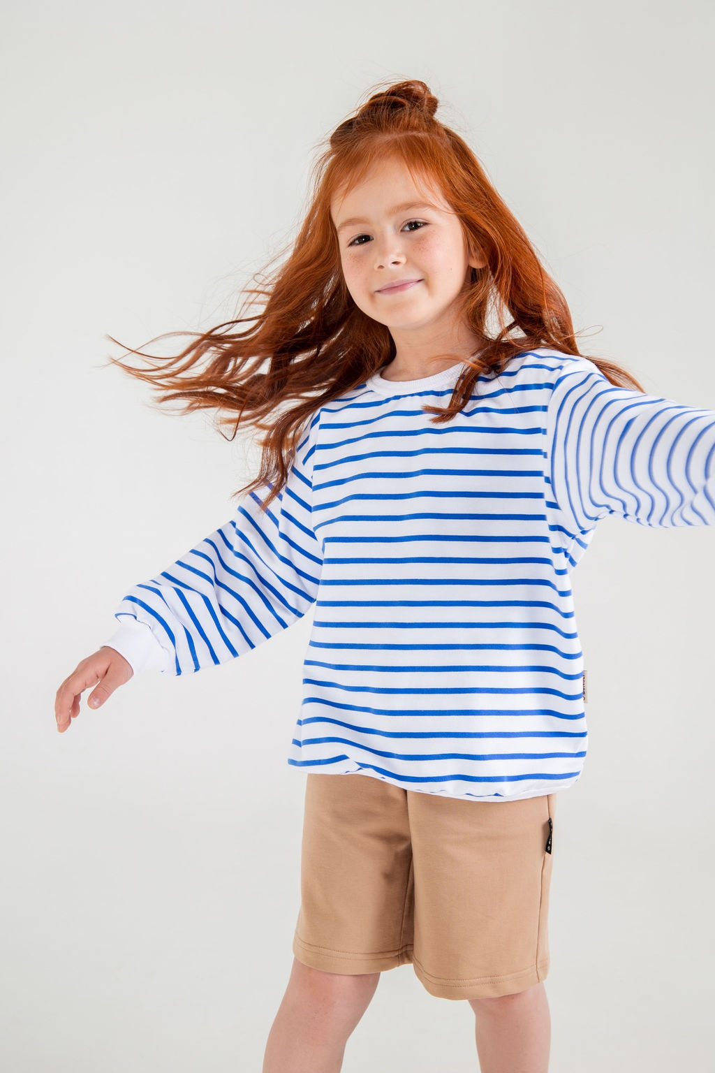 Свитшот облегченный Полоска Василек - Bungly фото 6