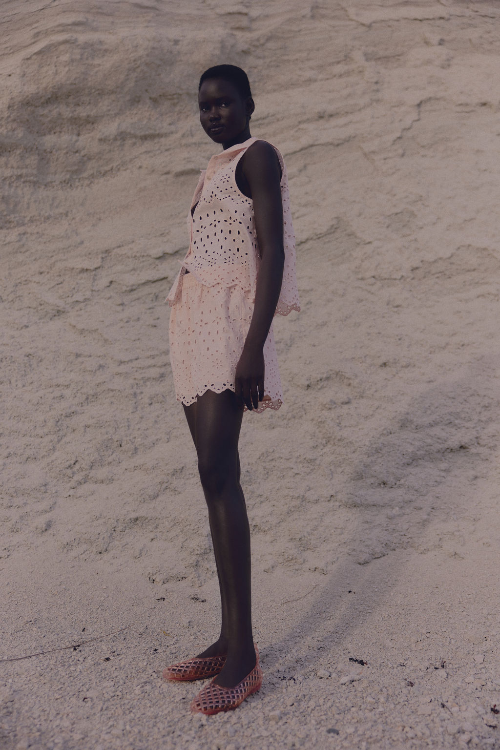 Pantal?n corto con bordado ingl?s - H&m фото 3