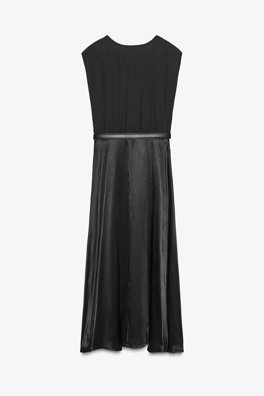 MIDI DRESS WITH CONTRAST BELT - Zara фото 8