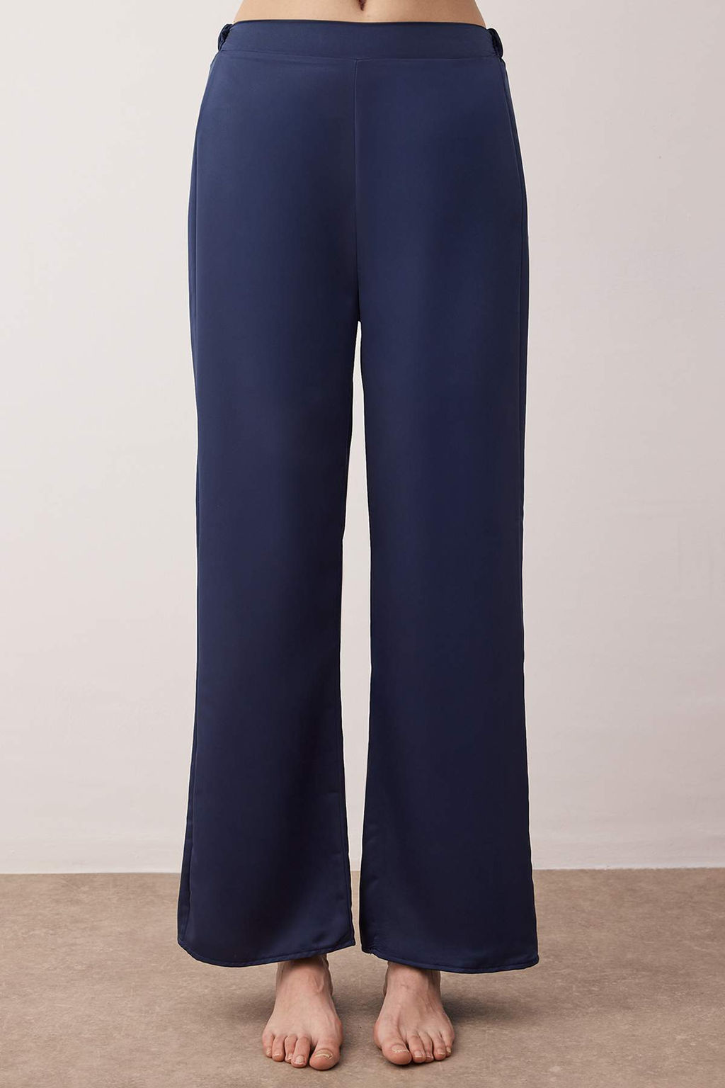 Lacivert Mat Saten Dokuma Pijama Tak?m? THMAW26PT00032 - Trendyolmilla фото 3